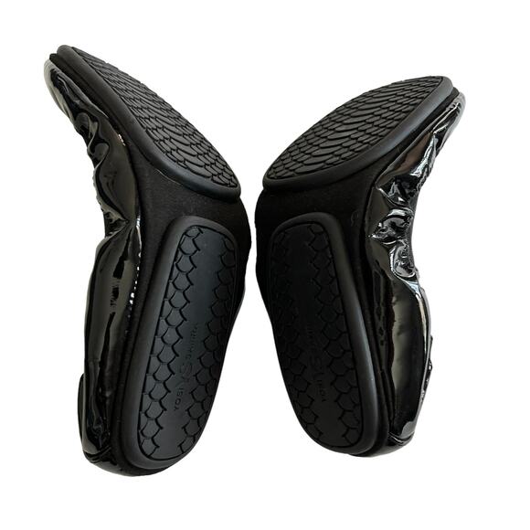 Yosi Samara Foldable Ballet Flat Black Patent Leather 5 - Picture 7 of 11